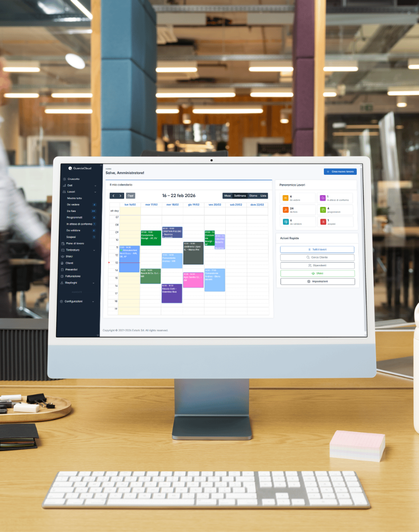 Calendario gestione lavorazioni